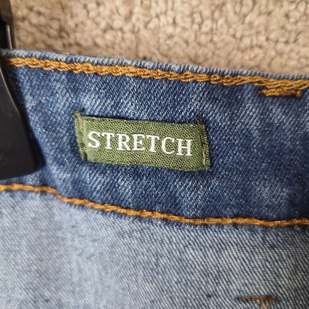 Smith & Mills Denim Jeans Mens 44x32 Blue Stretch Slim Straight Cotton Blend‎